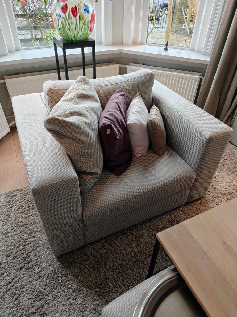 Zo Goed Als Nieuwe Antracietgrijze Loveseat, Huis en Inrichting, Ophalen, Tweepersoons, 75 tot 100 cm, Zo goed als nieuw