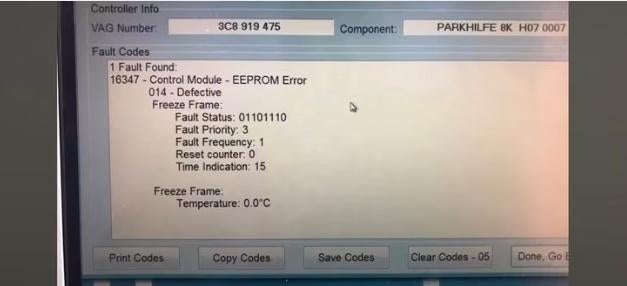 VW Passat Park Assist EEPROM-foutcode, Auto diversen, Overige Auto diversen, Ophalen