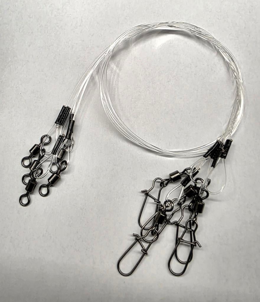 5 stuks Fluorocarbon onderlijnen 50cm / 100lb / 45kg / 0.9mm, Watersport en Boten, Hengelsport | Zeevissen, Ophalen of Verzenden