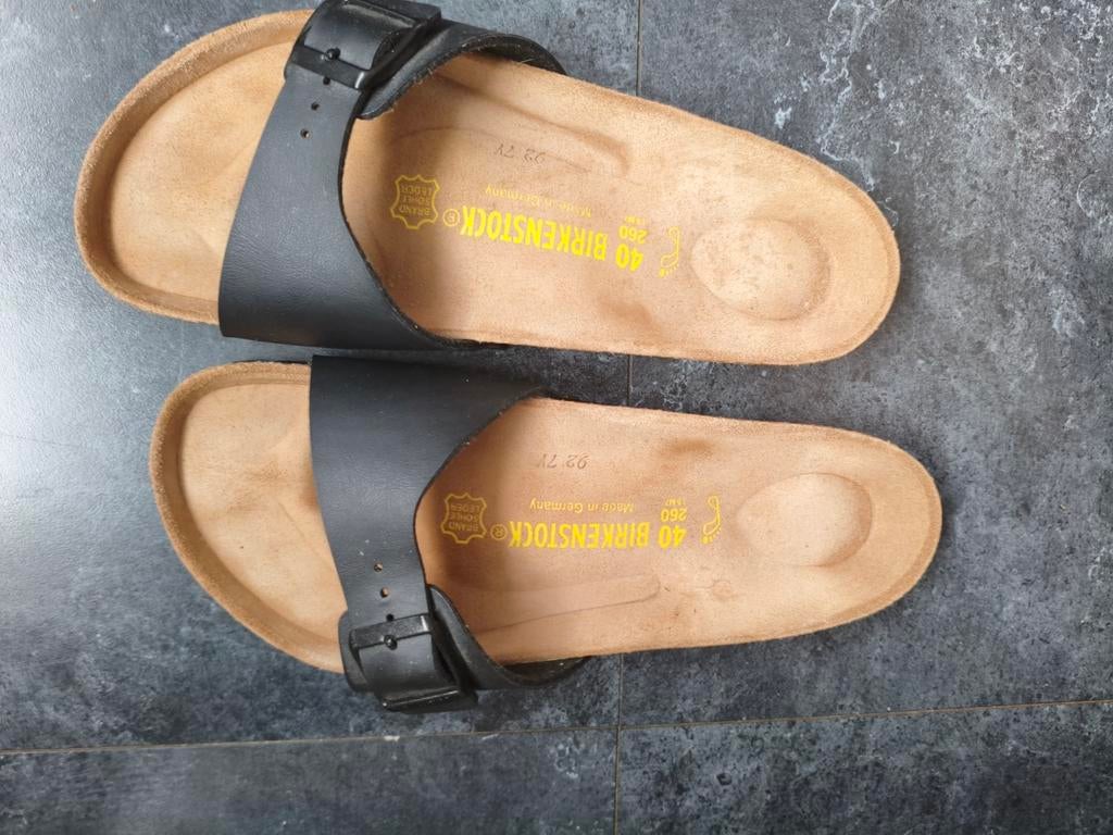 Birkenstock slippers maat 40, Kleding | Dames, Schoenen, Gedragen, Slippers, Zwart, Ophalen of Verzenden