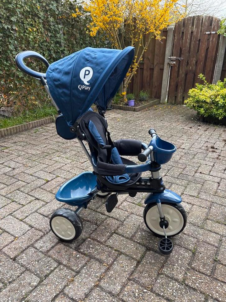 Qplay driewieler, Fietsen en Brommers, Fietsen | Driewielers, Zo goed als nieuw, Duwstang, Ophalen