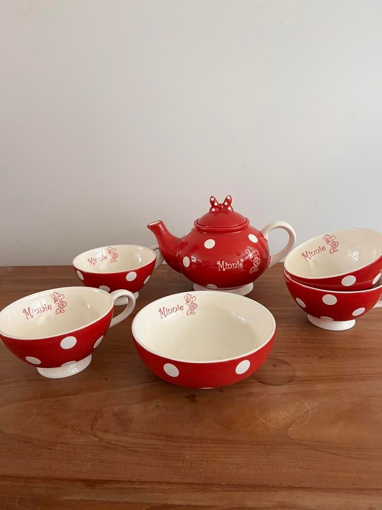 Minnie Mouse theeservies Disneyland Exclusive, Ophalen of Verzenden, Mickey Mouse, Nieuw, Servies