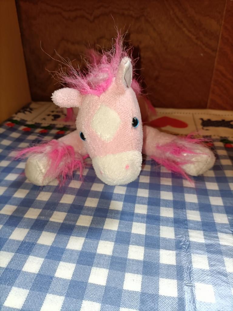 Roze paard knuffel 25 cm groot Family Shop Gouda, Ophalen of Verzenden, Zo goed als nieuw