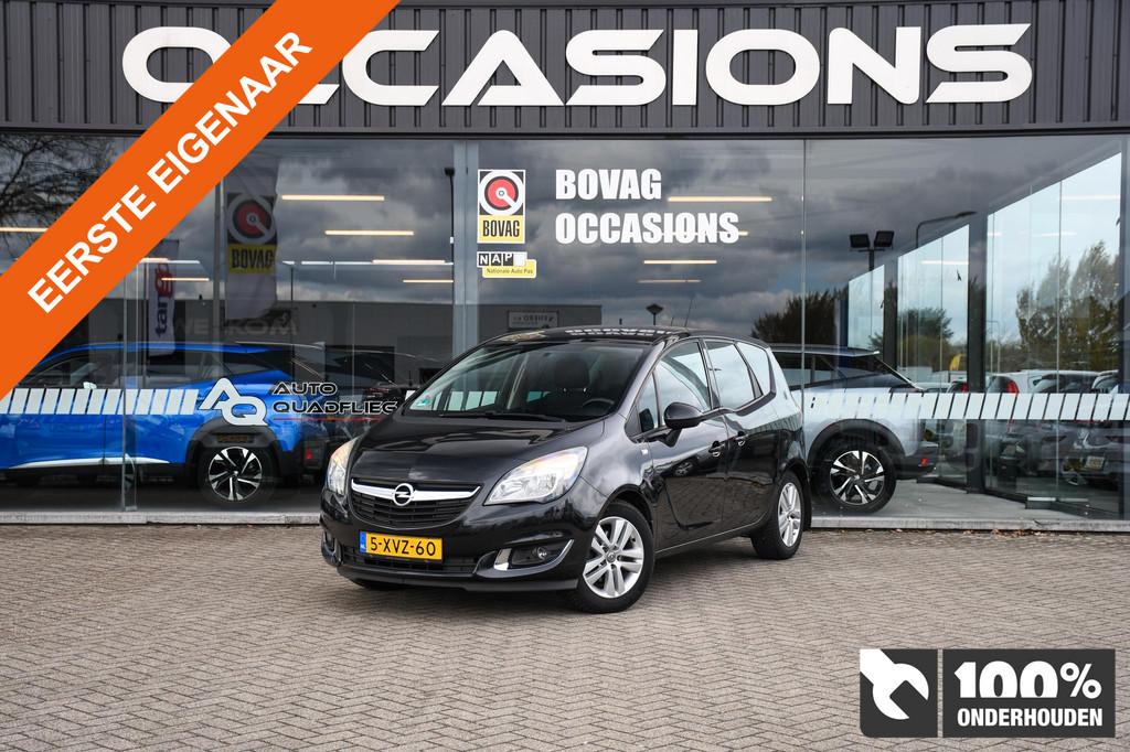 Opel Meriva 1.4 Design 1 EIGENAAR/ 100% DEALER ONDERHOUDEN, Auto's, 12 maanden, 4 cilinders, 1261 kg, Zwart