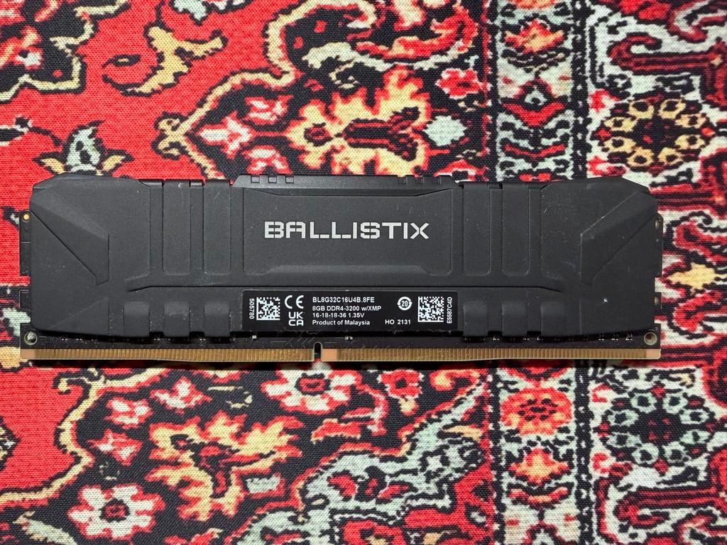 Crucial Ballistix 16GB DDR4 RAM, Computers en Software, RAM geheugen, Gebruikt, DDR4, Ophalen of Verzenden, Desktop