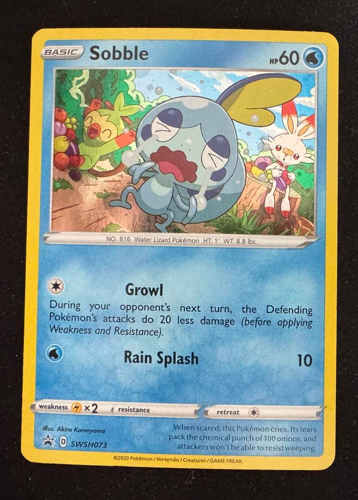 Pokemon TCG | Sobble Black Star Promo SWSH073 Pokémon Kaart, Ophalen of Verzenden, Zo goed als nieuw, Losse kaart