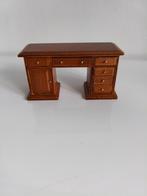 Miniatuur Poppenhuis Bureau - Houten Werkplek, Verzamelen, Poppenhuizen en Toebehoren, Ophalen, Zo goed als nieuw, Gebruiksvoorwerp