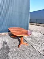 Vintage eettafel uitschuifbaar rond ovaal, Ophalen, F, Gebruikt, 100 tot 150 cm