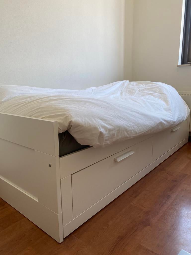 Ikea uitschuifbaar bed, Huis en Inrichting, Ophalen, Gebruikt, 90 cm, Eenpersoons