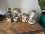 Vazen met schelpen thema, Huis en Inrichting, Ophalen, Overige kleuren, Minder dan 50 cm, Glas