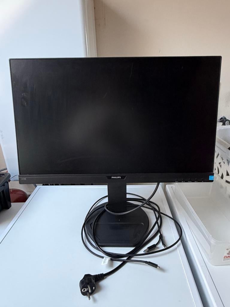 Philips 243B9 monitor, Computers en Software, Monitoren, Ophalen, Full HD, 60 Hz of minder, Gebruikt
