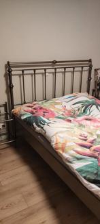 Ijzeren tweepersoonsbed 1.60, Ophalen, Gebruikt, Tweepersoons, 200 cm