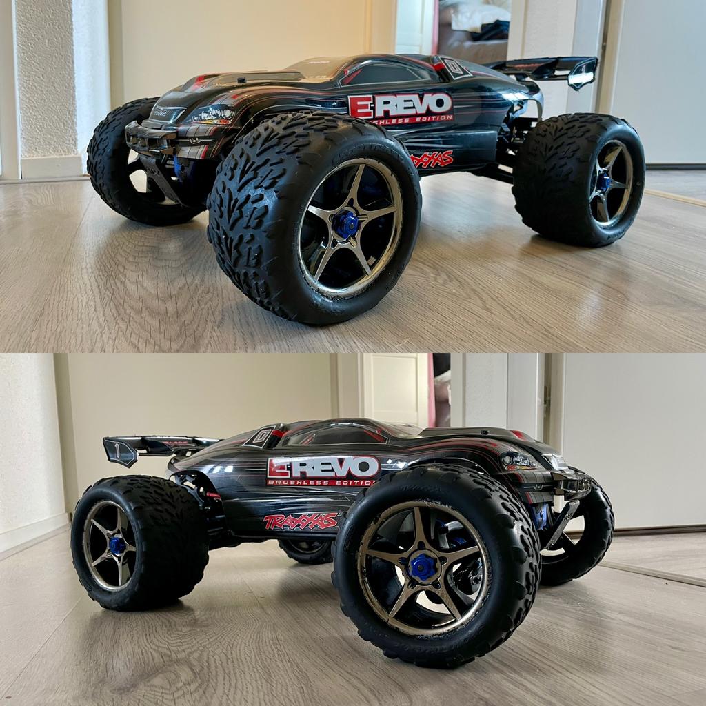 Traxxas E-Revo 6s Brushless - Topconditie en Bleuthooth, Elektro, Auto offroad, Ophalen of Verzenden, Zo goed als nieuw