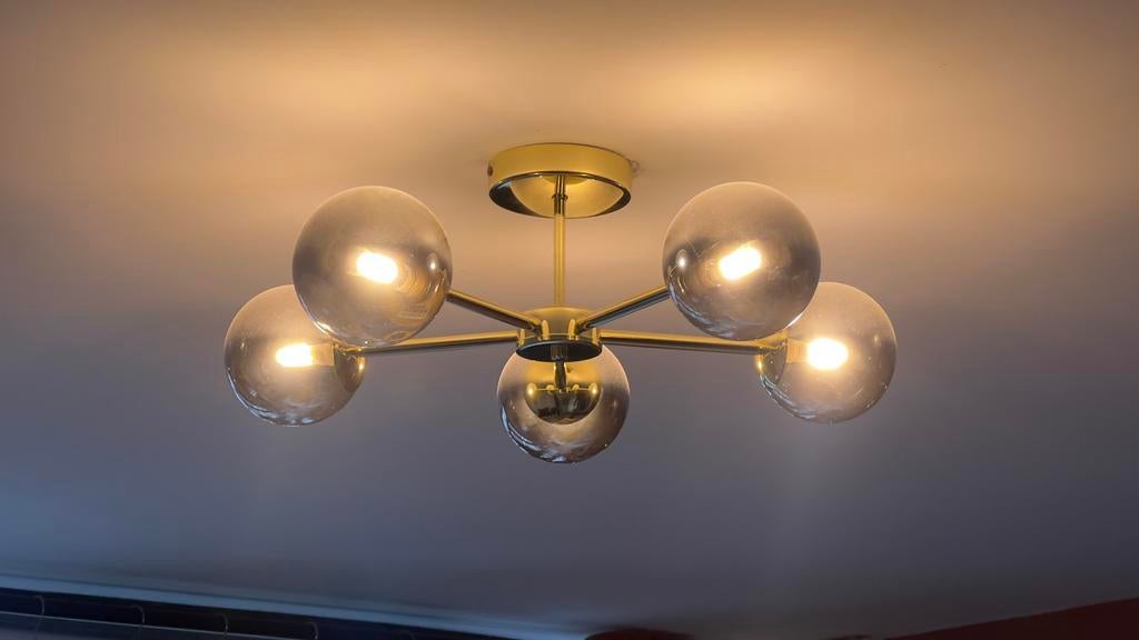 Made dot com Plafondlamp, Ophalen, Zo goed als nieuw, Glas