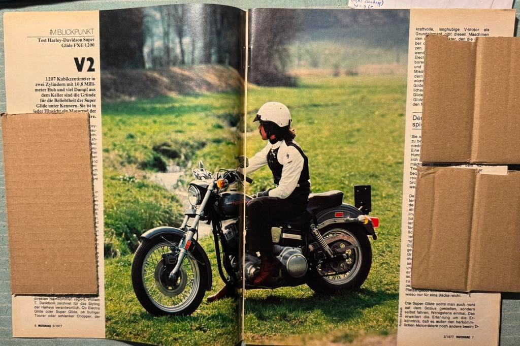 Test uit 1977 Harley Davidson Super Glide FXE 1200, Verzenden, Zo goed als nieuw, Motoren
