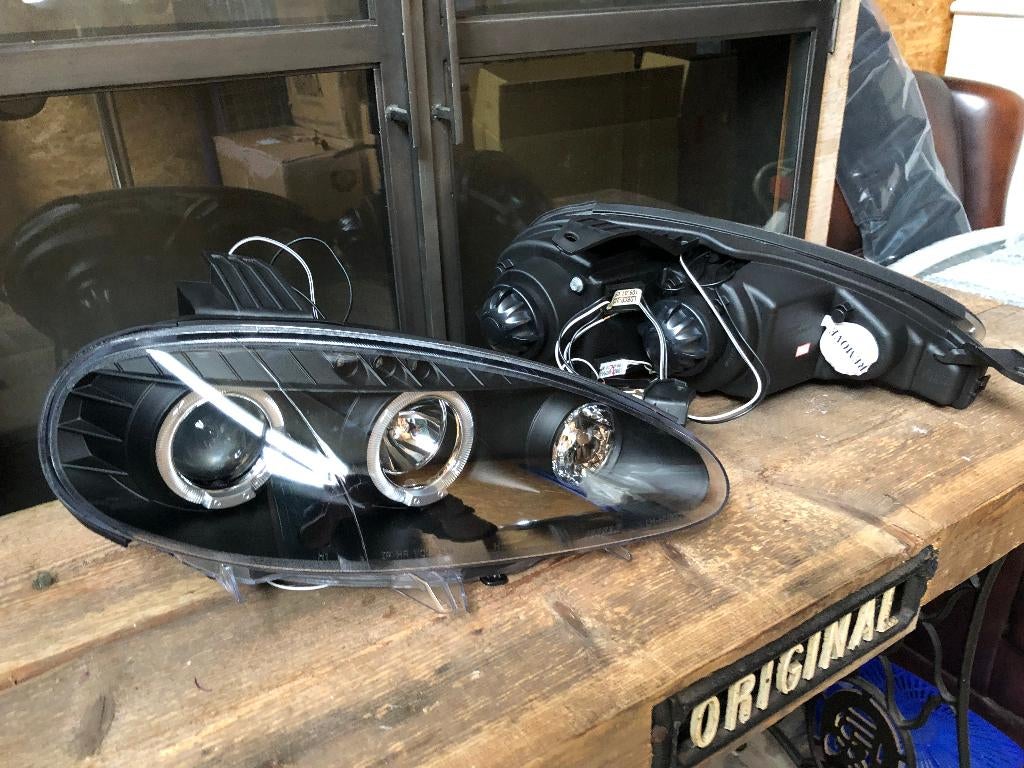 JapPower Koplampen set zwart - Mazda Mx-5 Mx5 NBFL 01-05, Ophalen of Verzenden