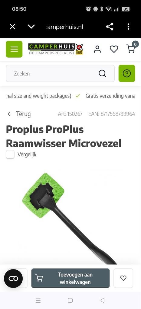 Luxe raamwisser s 2x, Verzenden, Nieuw