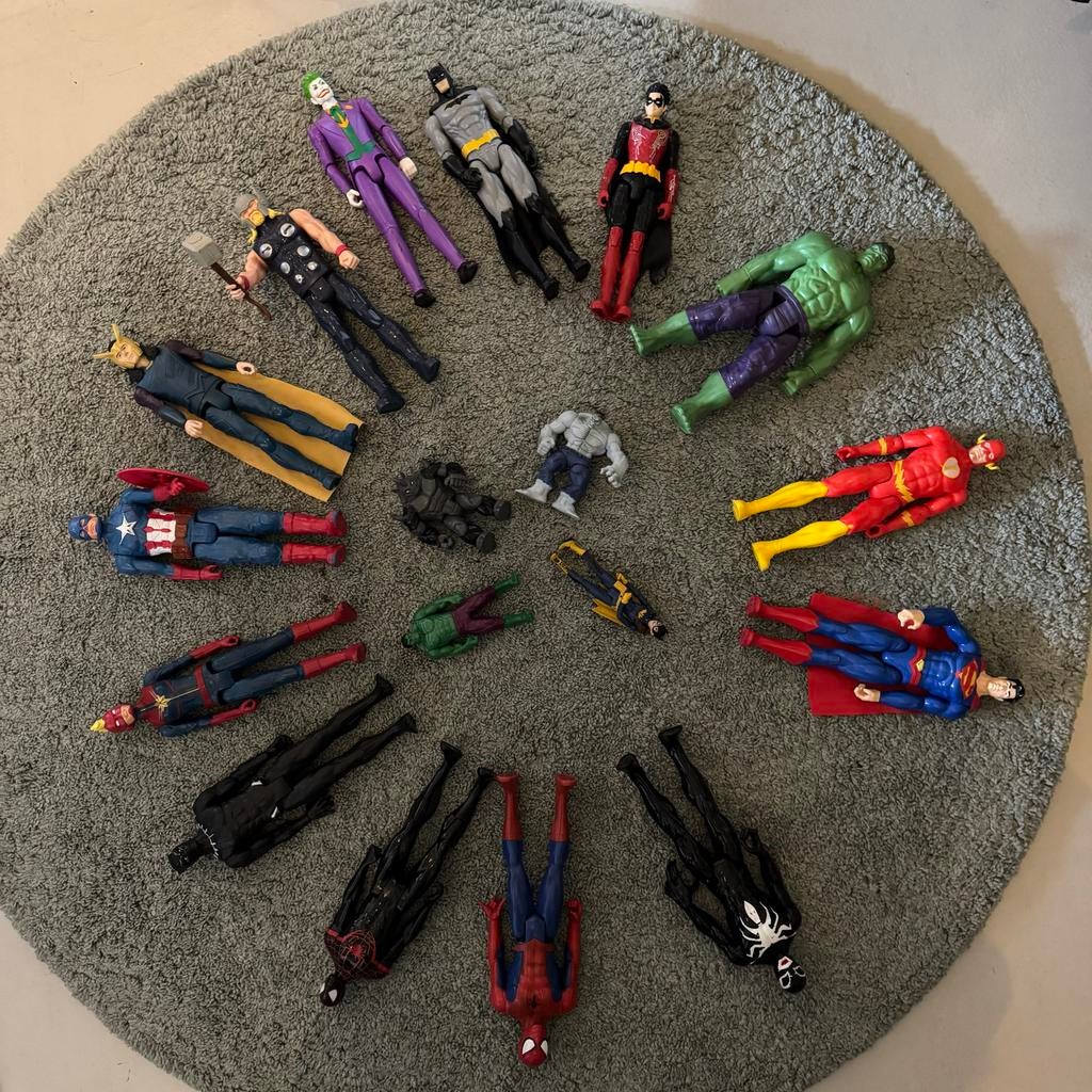 Grote collectie superhelden actiefiguren (DC & Marvel), Kinderen en Baby's, Speelgoed | Actiefiguren, Ophalen, Gebruikt
