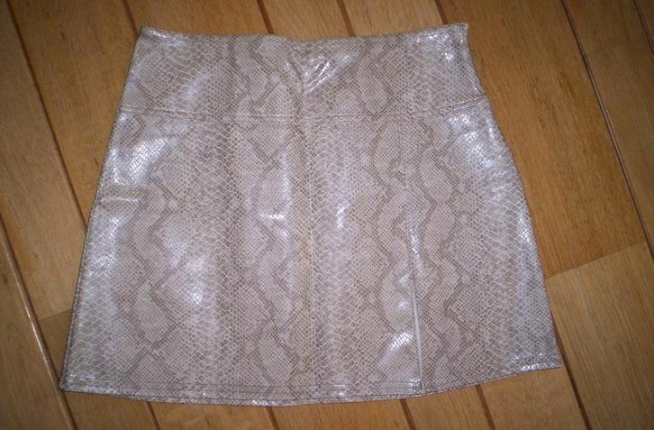 MORGAN rok ecru slangen print maat 36, Kleding | Dames, Rokken, Zo goed als nieuw, Maat 36 (S), Beige, Boven de knie, Ophalen of Verzenden