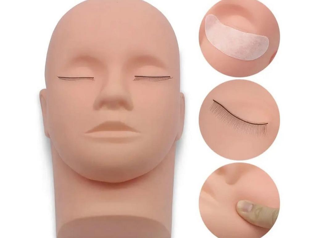 Oefenhoofd voor Cosmetologie, Make-up, Wimpers & Tatoeages, Gehele gezicht, Beige, Nieuw, Ophalen of Verzenden