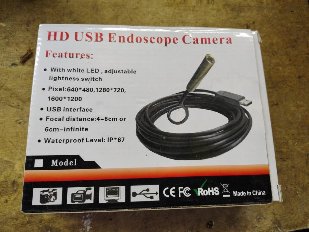 HD USB Endoscoop Camera met LED - Waterdicht IP67, Ophalen of Verzenden, Gebruikt, Camera