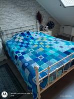 Handgemaakte Granny Square Deken - Blauwtinten (250x270 cm), Ophalen