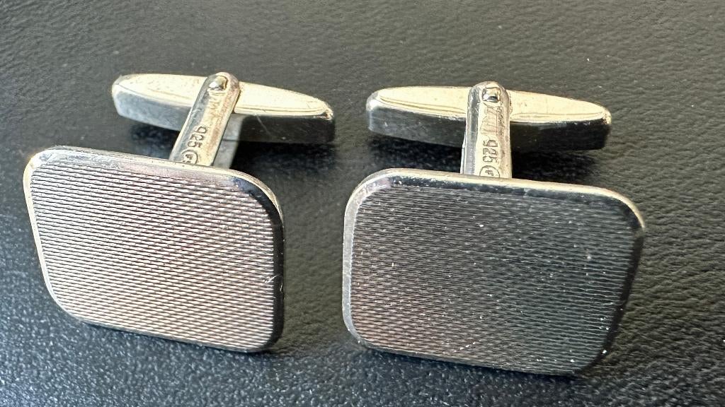 Zilveren vintage manchetknopen in zware kwaliteit, Ophalen of Verzenden, Zo goed als nieuw, Zilver