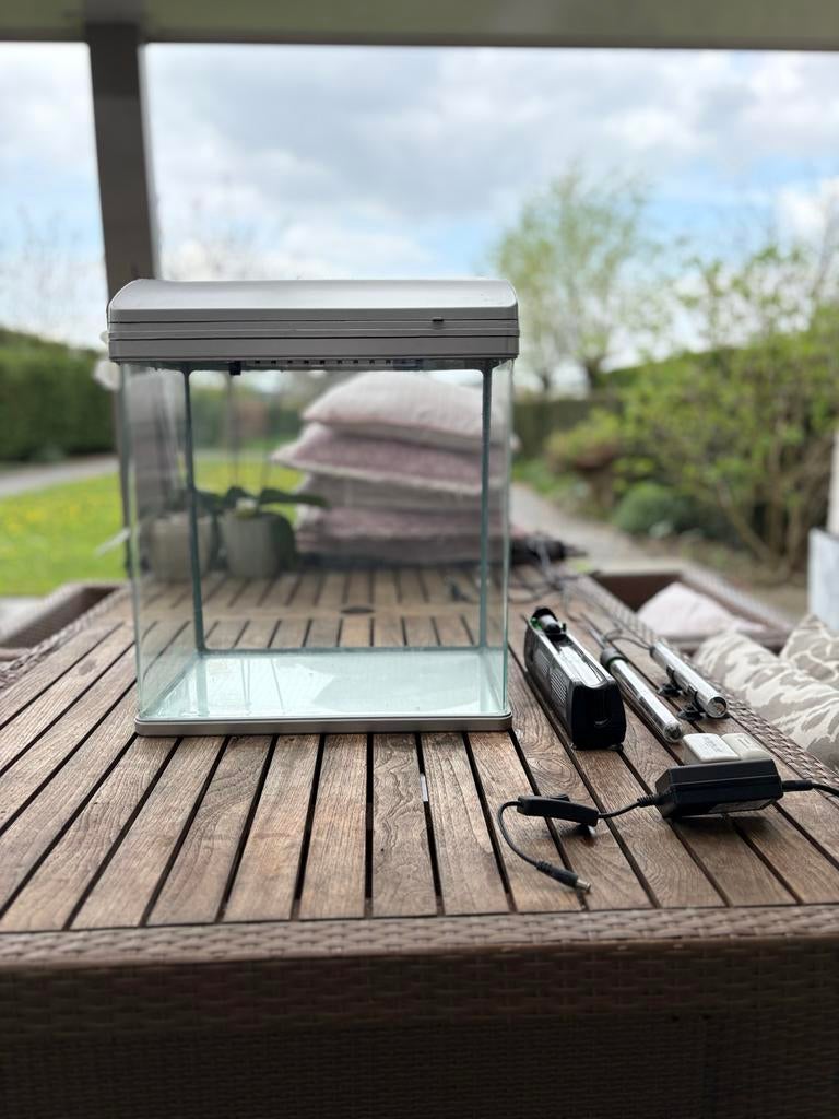 Aquarium complete set direct te gebruiken!, Ophalen, Verwarming, Gebruikt, Leeg aquarium
