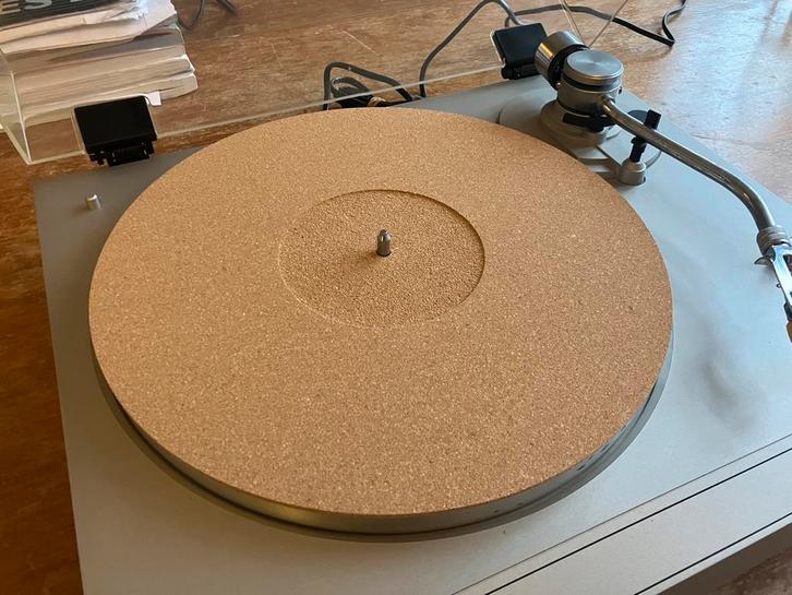 Kurk Draaitafelmat *Visual Tuning* Cork Turntable Mat, Audio, Tv en Foto, Platenspelers, Zo goed als nieuw, Platenspeler-onderdeel