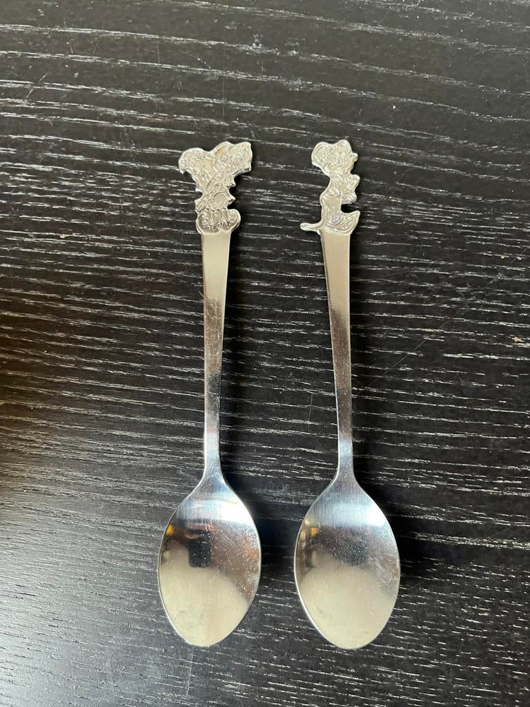 Twee 2 theelepels theelepeltjes van Efteling muis & pardoes, Ophalen of Verzenden
