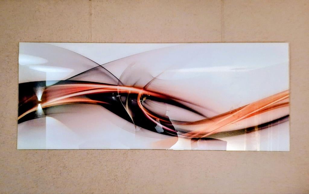 Abstract glasplaat schilderij, Ophalen