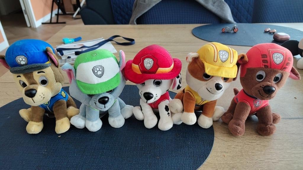 Paw Patrol en Sonic Pluche knuffels - 6 stuks, Kinderen en Baby's, Speelgoed | Knuffels en Pluche, Ophalen of Verzenden, Zo goed als nieuw