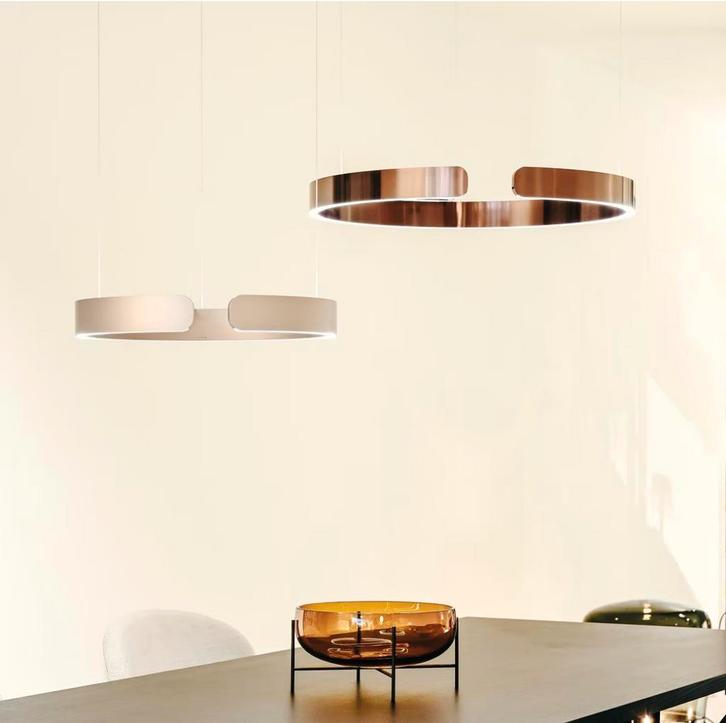 Mito Sospeso var up 40 cm mat goud nieuw in doos NP €, Huis en Inrichting, Lampen | Hanglampen, Nieuw, Minder dan 50 cm, Kunststof