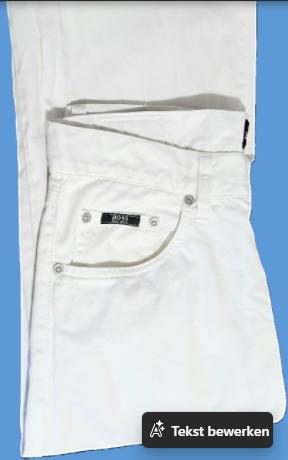 BOSS HUGO BOSS  😎witte jeans straight leg W32 L34, Kleding | Heren, Spijkerbroeken en Jeans, Verzenden, Wit, W32 (confectie 46) of kleiner