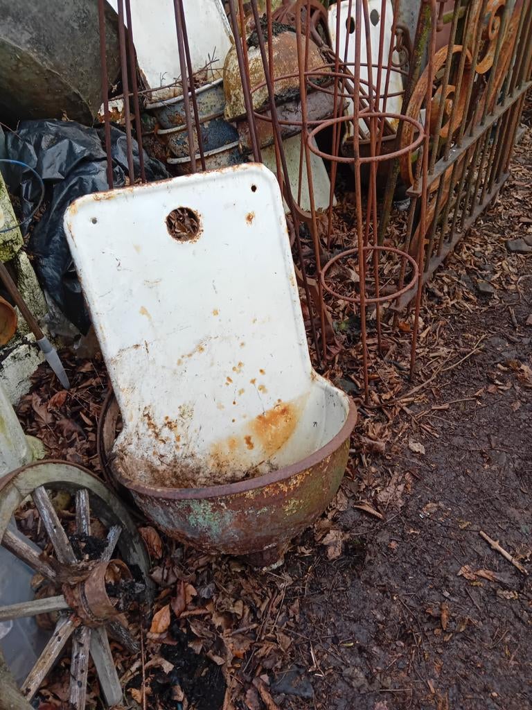 Heksenketel/kookpot/bloembak zwaar aluminium Ook "De Evenaar, Ophalen, Rond, Metaal, Minder dan 30 cm