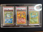 Charizard, Blastoise, Venusaur Holo Celebrations PSA 10 Trio, Ophalen of Verzenden, Nieuw, Meerdere kaarten, Foil