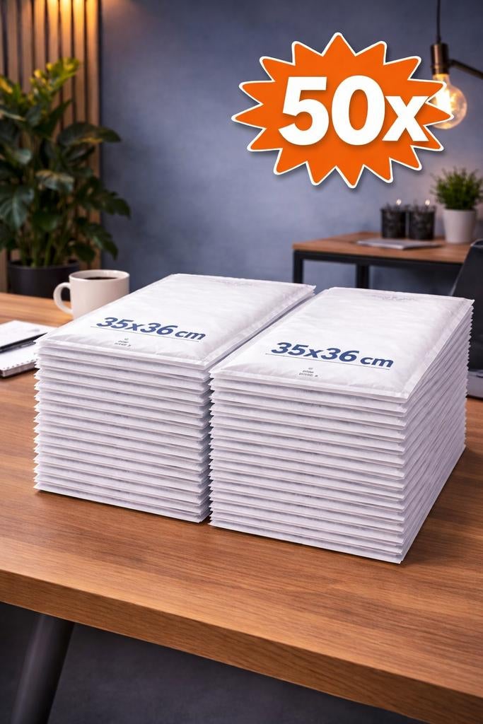 50x Luchtkussen enveloppen 35x36 cm, Ophalen of Verzenden