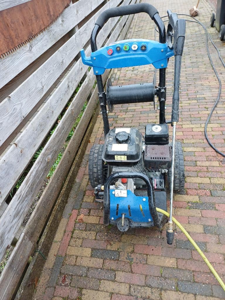 Benzine Hogedrukreiniger 7pk 20mtr slang, Ophalen, Gebruikt, Benzine