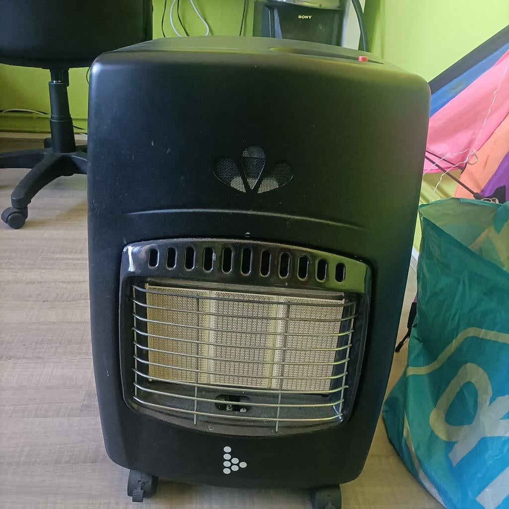 Infrarood Rolkachel op Flessengas - Zwart, Gebruikt, Gas, Ophalen of Verzenden, Vrijstaand