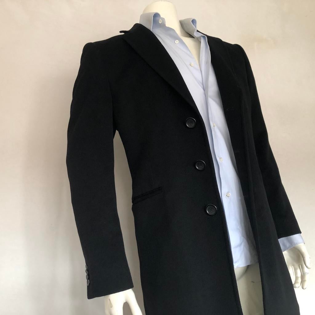 Marco Manzini coat - jas - fine wool heren, Verzenden, Zo goed als nieuw, Maat 48/50 (M), Zwart