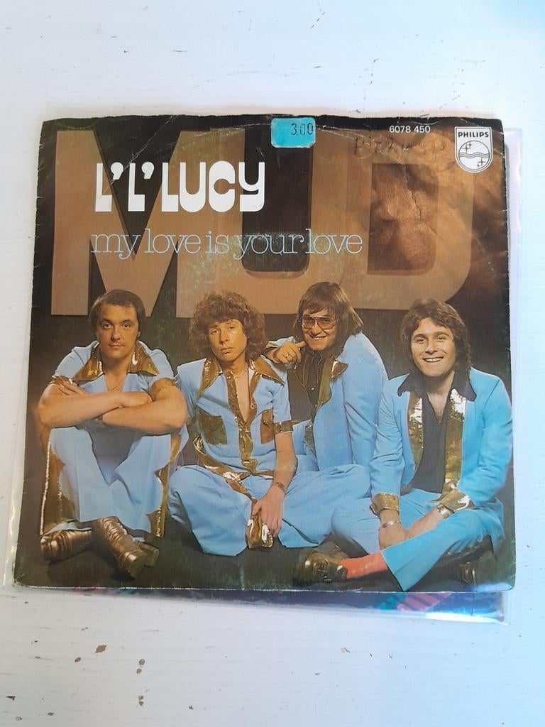 Mud 7 inch l,l,lucy, Cd's en Dvd's, Vinyl Singles, Ophalen of Verzenden, Zo goed als nieuw, Pop