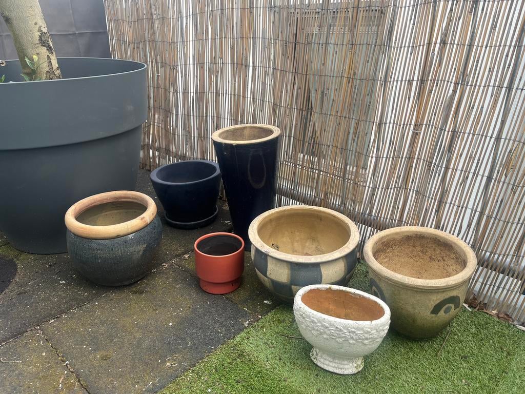 Diverse plantenpotten, Tuin en Terras, Bloempotten, Ophalen, Zo goed als nieuw
