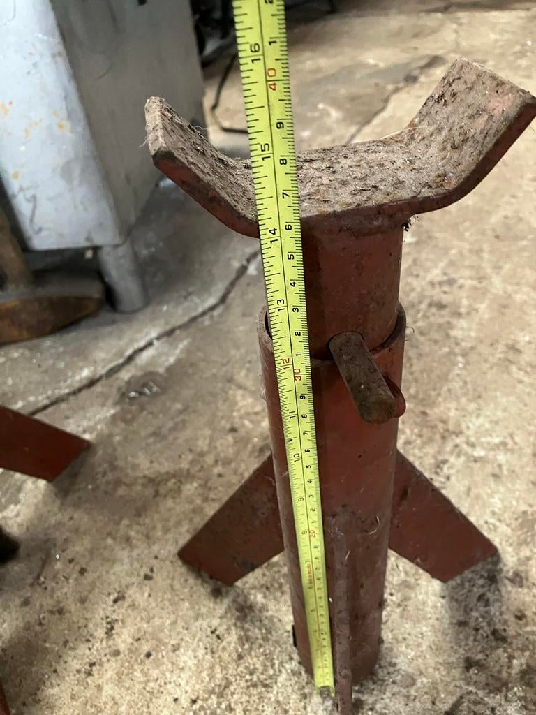 4x Stevige Assteunen - Gebruikt, Ophalen, Gebruikt, Mechanisch, Schaarkrik