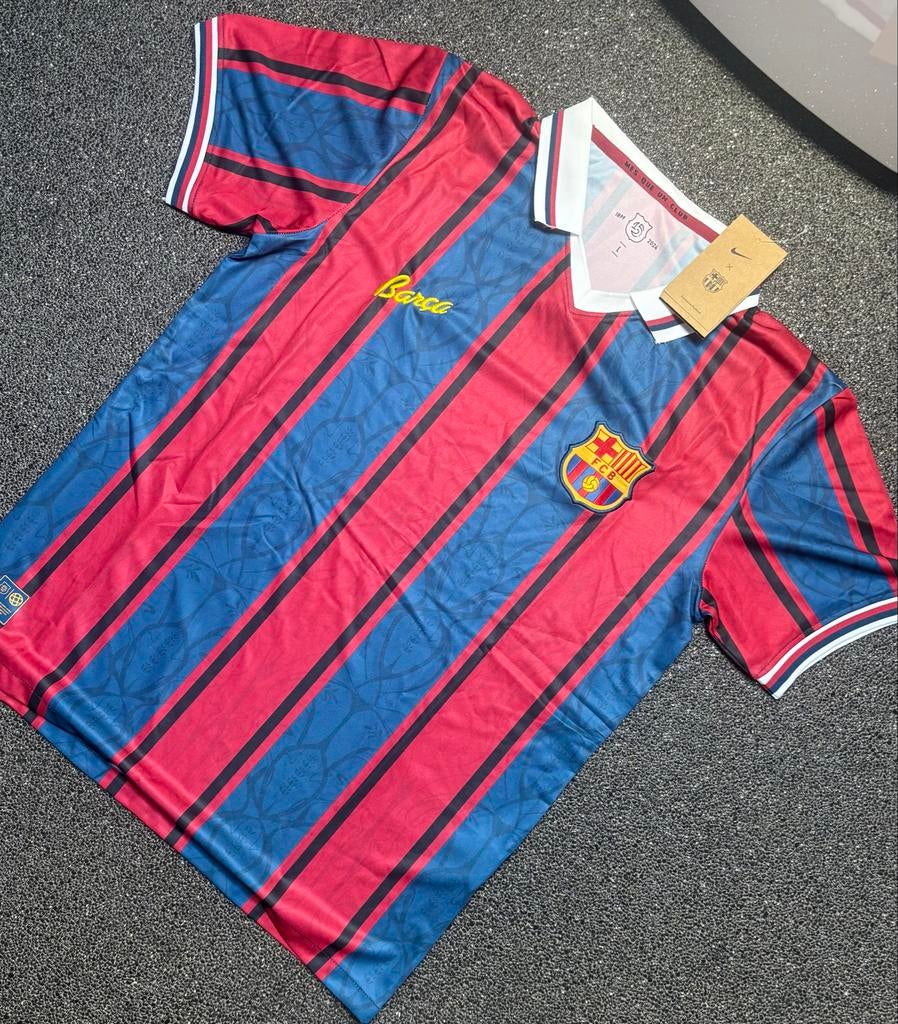 Retro FC Barcelona Shirt - Klassiek Voetbalshirt, Ophalen of Verzenden, Nieuw, Maat 52/54 (L), Blauw