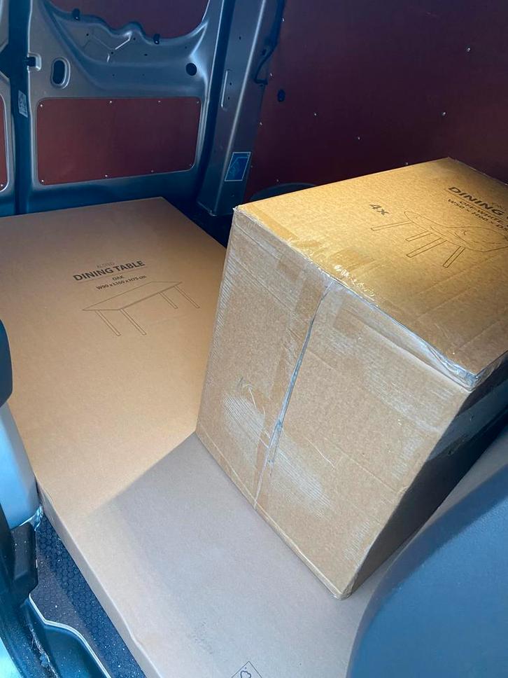 JYSK Eetkamerset: ALSTED tafel + 4 JONSTRUP stoelen (Nieuw), Huis en Inrichting, Complete eetkamers, Nieuw, 4 tot 6 stoelen, Ophalen