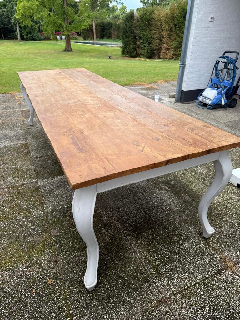 Eettafel Franse stijl 3.00 x 1.00 x 0.76, Huis en Inrichting, Tafels | Eettafels, Ophalen, Gebruikt, 100 tot 150 cm, 200 cm of meer