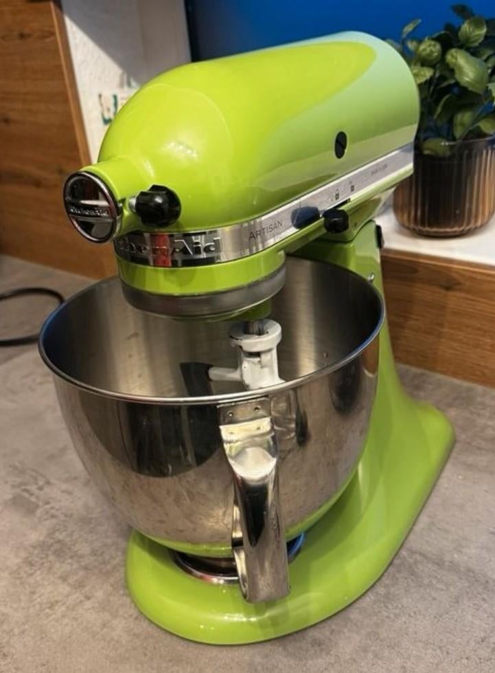 Kitchenaid Artisan appelgroen, 4 liter of meer, Ophalen of Verzenden, Gebruikt, 3 snelheden of meer