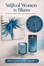 Woonaccesoires - 🛍️ Stijlvol Wonen in Blauw – Set, Ophalen, Gebruikt
