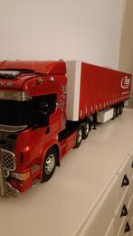 RC Scania R620 truck met Fliegl tautliner, Hobby en Vrije tijd, Modelbouw | Auto's en Voertuigen, Ophalen, Zo goed als nieuw, Truck
