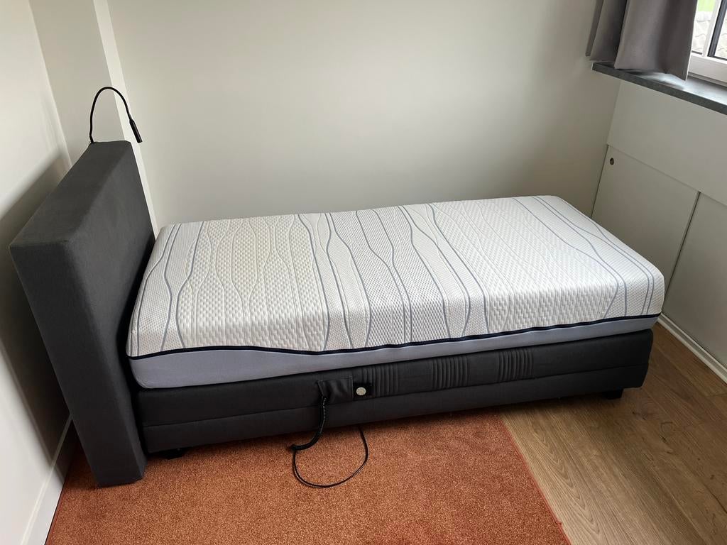 Boxspring 200x90 electrisch, Huis en Inrichting, Ophalen, Gebruikt, 90 cm, Eenpersoons